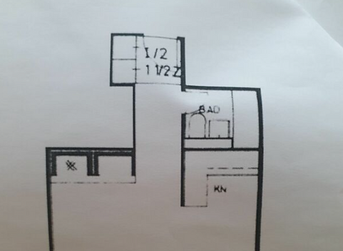 Beispiel von einem Grundriss der aus einem alten Architekturplan stammt
