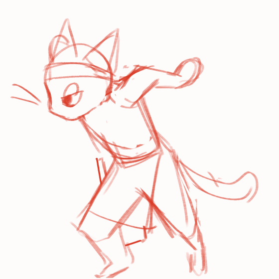 cat running ani draft
