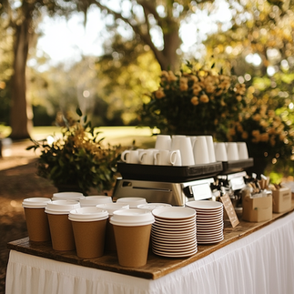 Coffee service at wedding