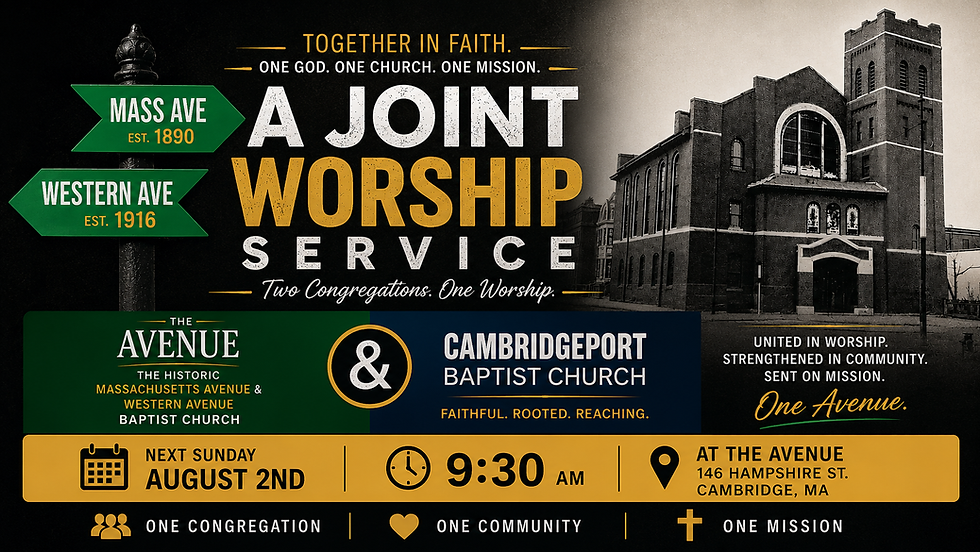 Joint Worship Service with Cambridgeport Baptist