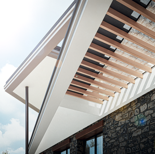 gioco di forme, brise soleil, rendering, architettura