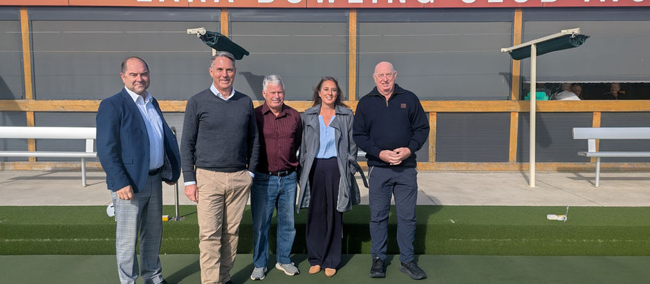 Lara Bowling Club welcomes Deputy PM to progress Covered Green project