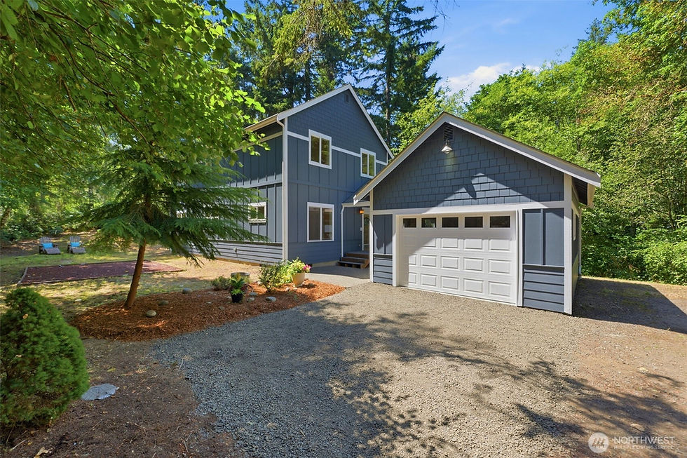 Near Gig Harbor: An Updated, Completely Private Pacific Northwest Home Offered at $599,000, in Vaughn, WA.