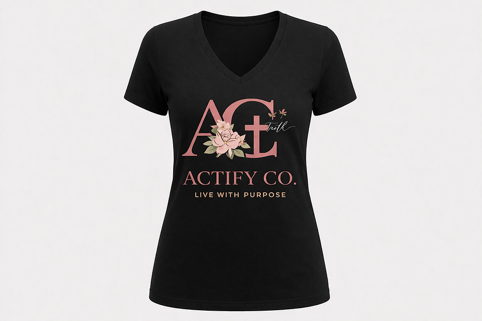 Thumbnail: ACTIFY Faith & Purpose Women’s V-Neck Tee