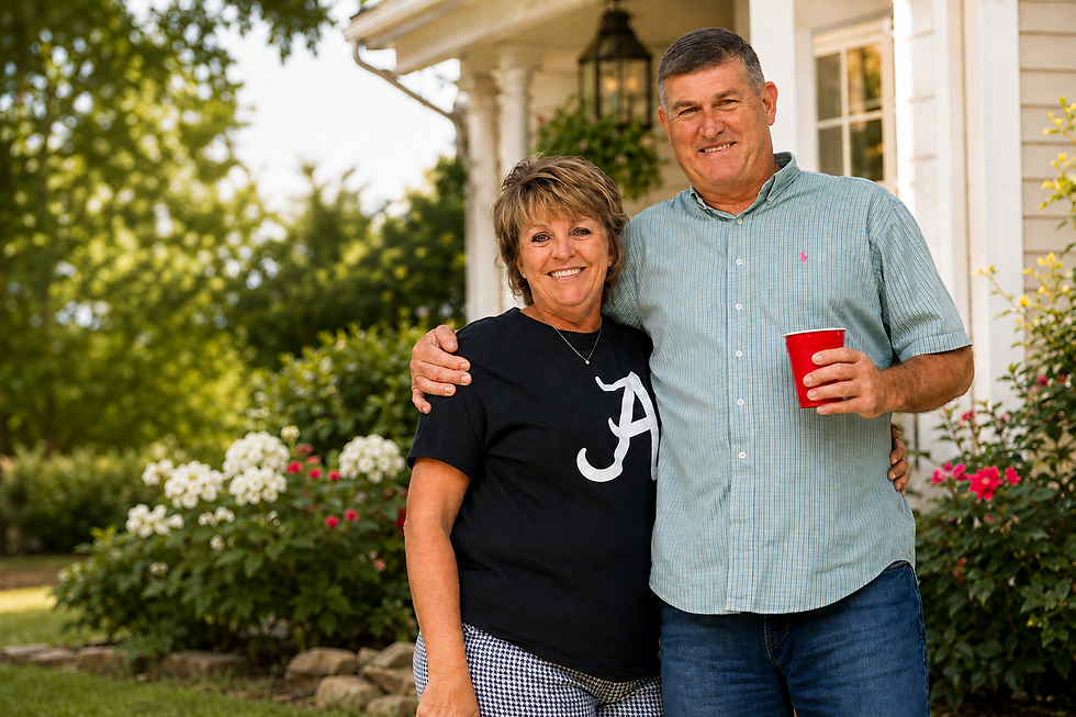 Smiling Couple in a Sunny Garden.png