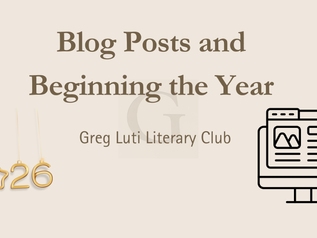 Blog Posts and Beginning the Year