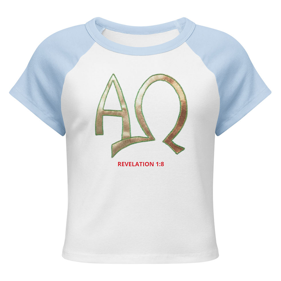 Thumbnail: Alpha and Omega Women’s micro rib raglan baby tee