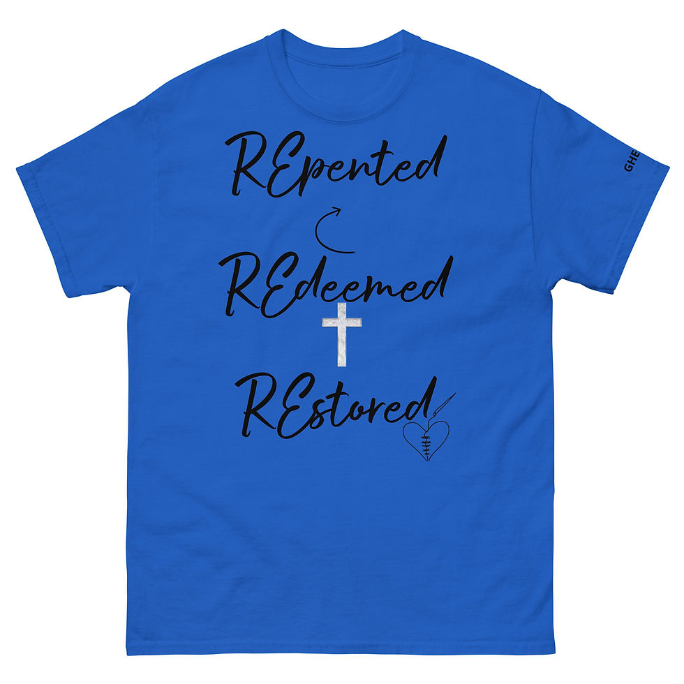 Thumbnail: REPENTED,REDEEMED,RESTORED Unisex classic tee