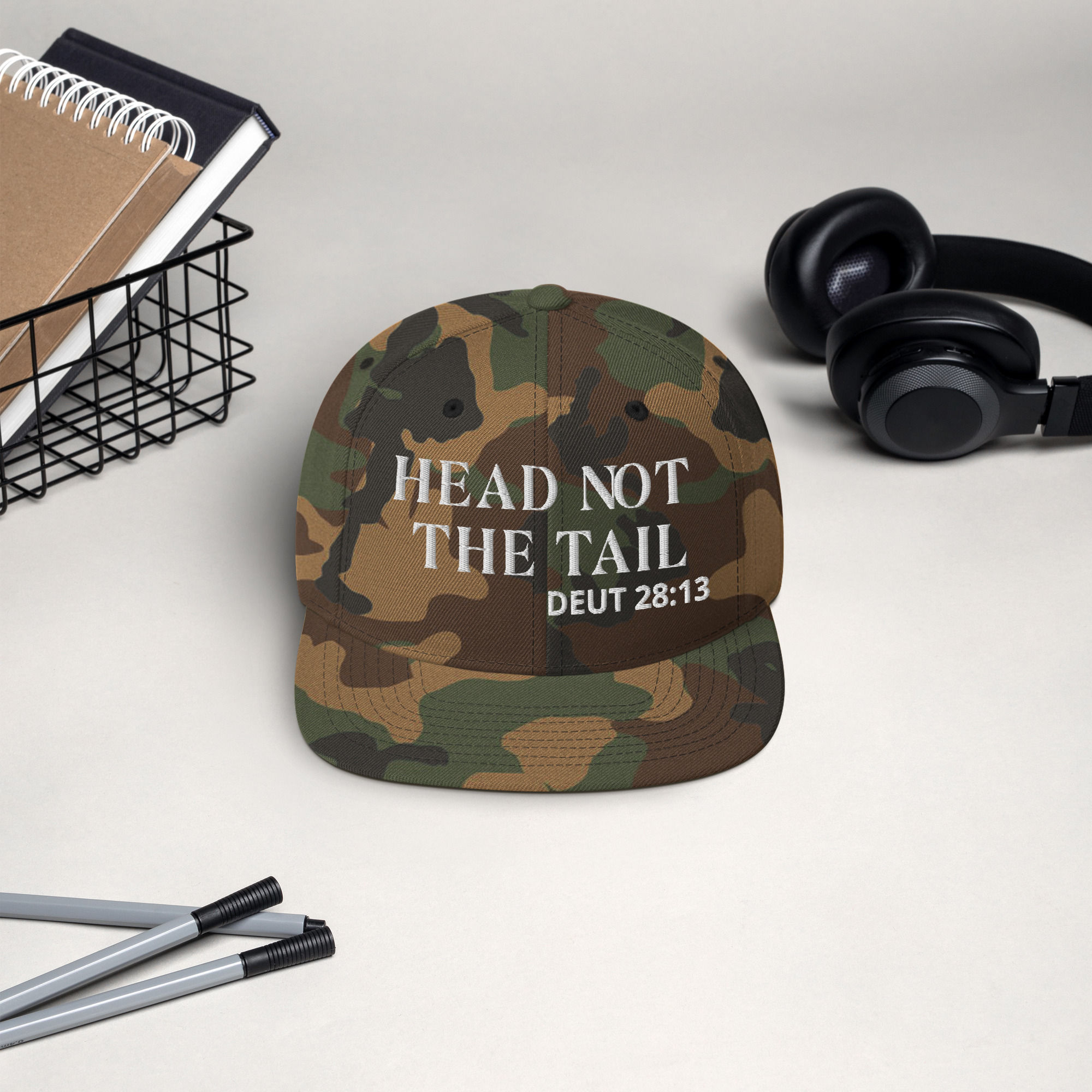 Head not the tail Snapback Hat