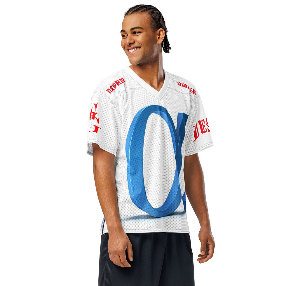 Thumbnail: Alpha and Omega American football jersey