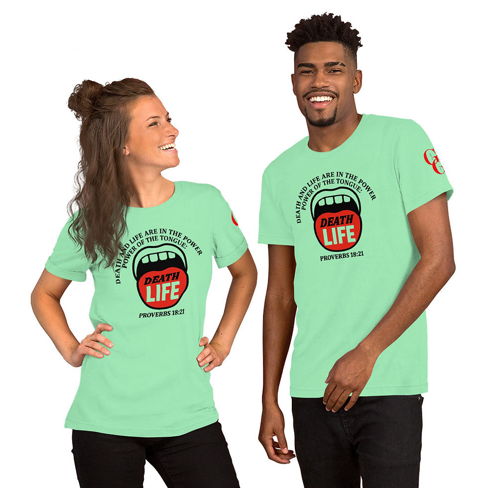 Thumbnail: POWER IN THE TONGUE Unisex t-shirt