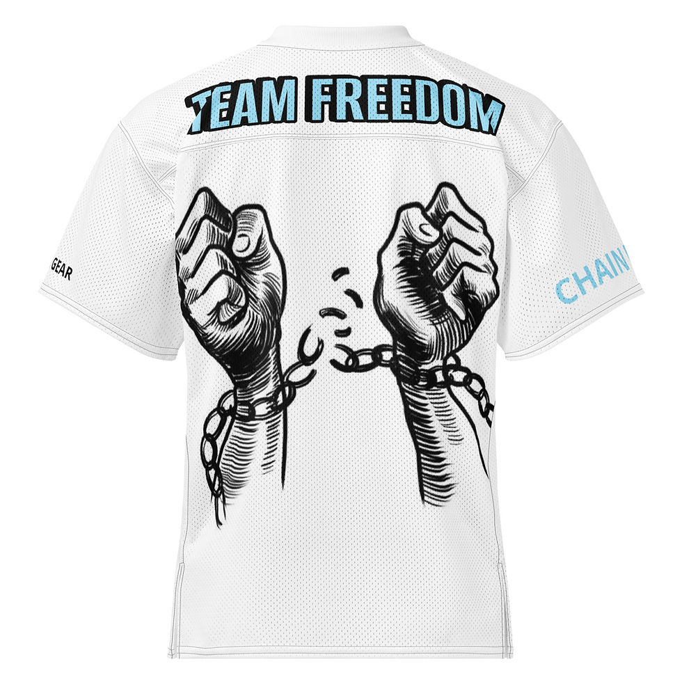 Thumbnail: FREE IN CHRIST American football jersey