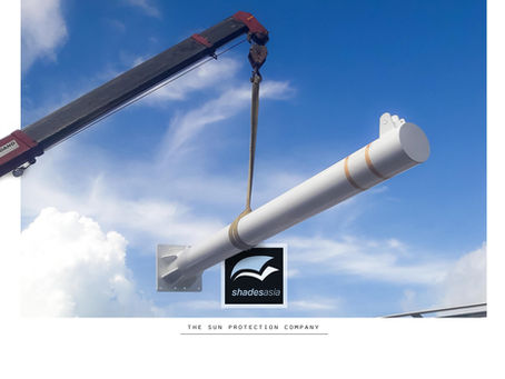 Columns for a large shade sail structure.