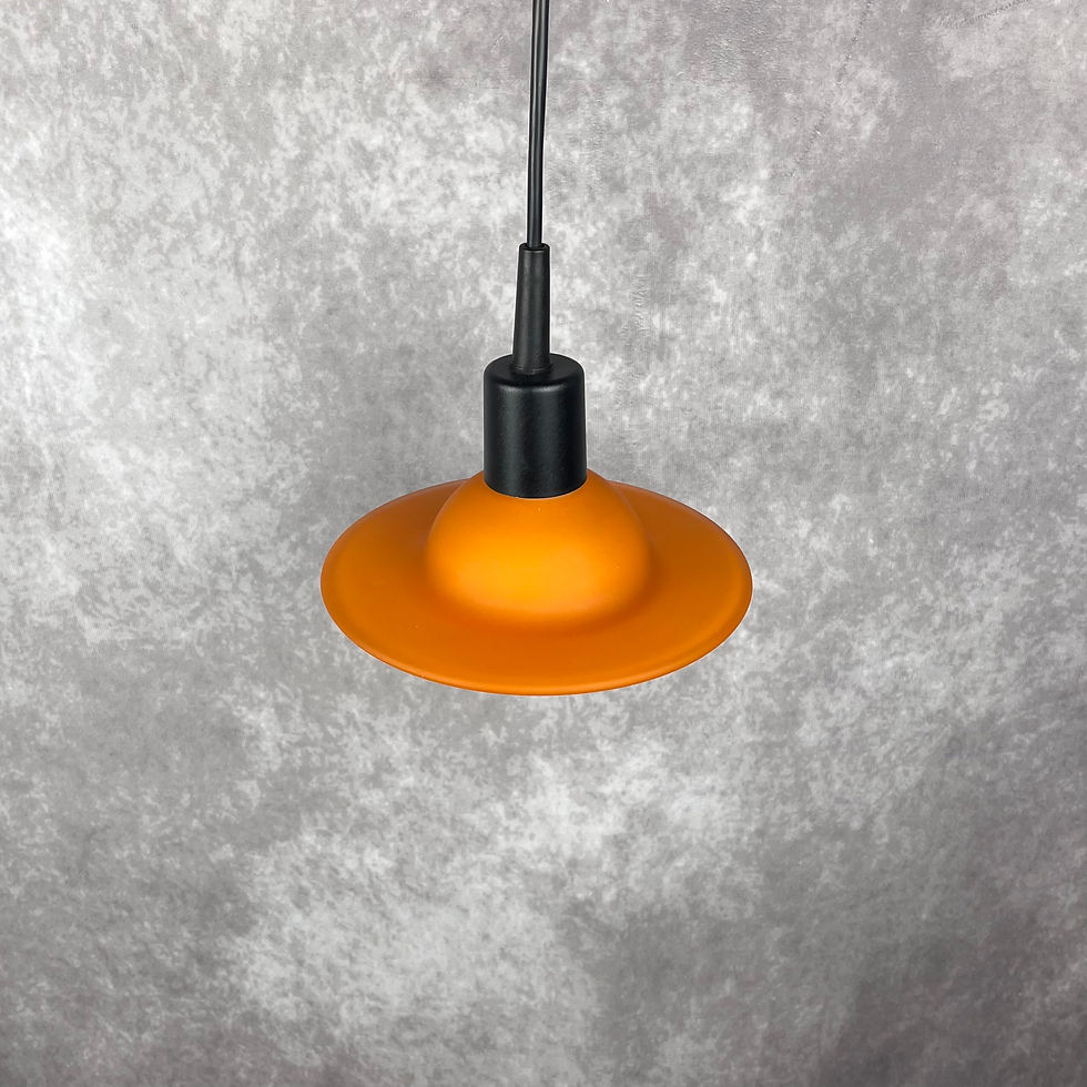 Miniatura: Lámparas colgantes danesas de vidrio naranja