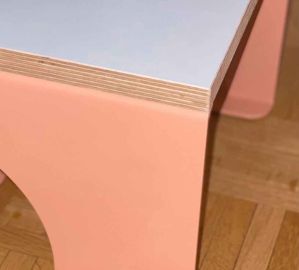 Thumbnail: Charm stool | pastel pink grey