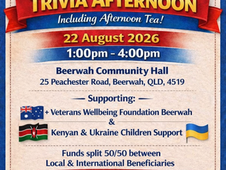 Annual Fundraiser - 22 AUGUST 2026, BEERWAH!