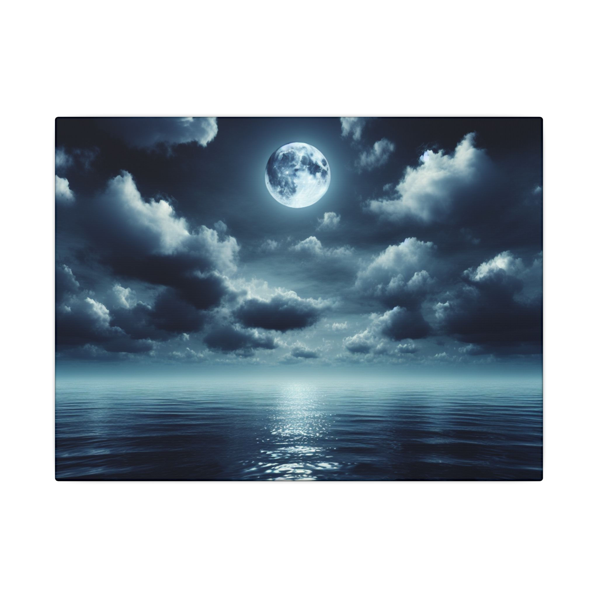 Moonlit Ocean Canvas Art - Wall Decor for Tranquil Spaces