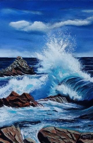 Tempête sur la Capicciola
Pastel sur papier Canson mi-teinte touch 30 x 42 cm
Passe-partout 40 x 50 cm
Encadré 42 x 52 cm