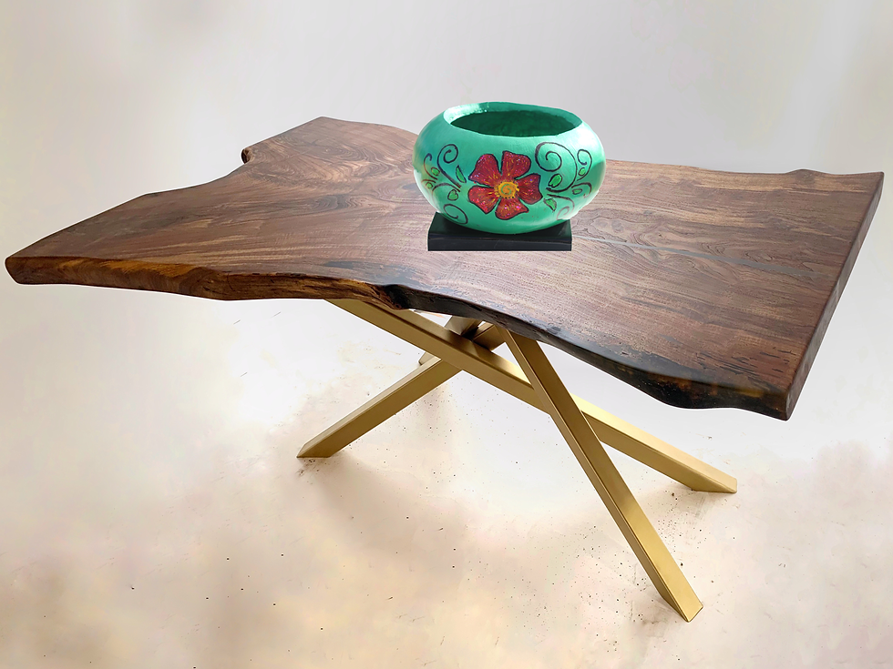 Thumbnail: Green Bowl with red flower design