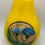 Thumbnail: Yellow Vase with Hand-carved Blue Flowers