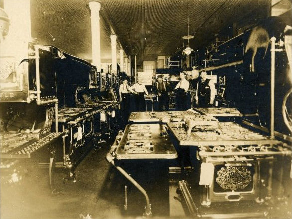 Morley Brothers Stove Display, circa 1900.