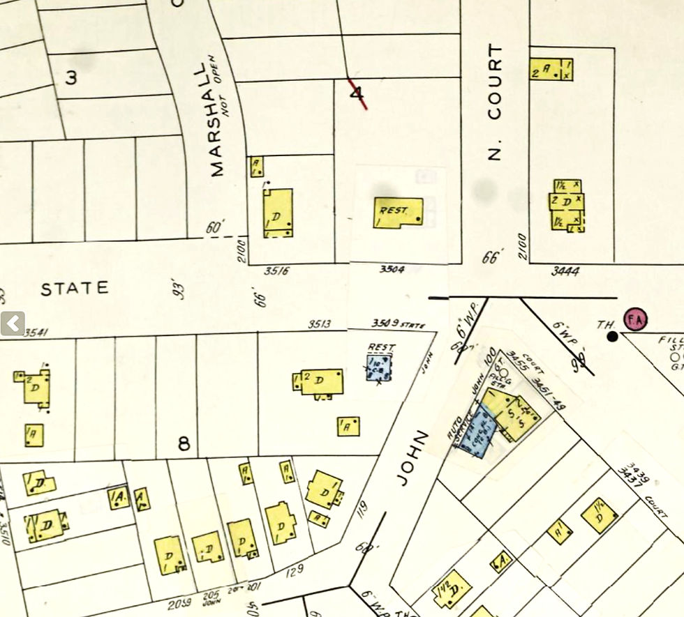 1950 Update to the 1936 Sanborn Map