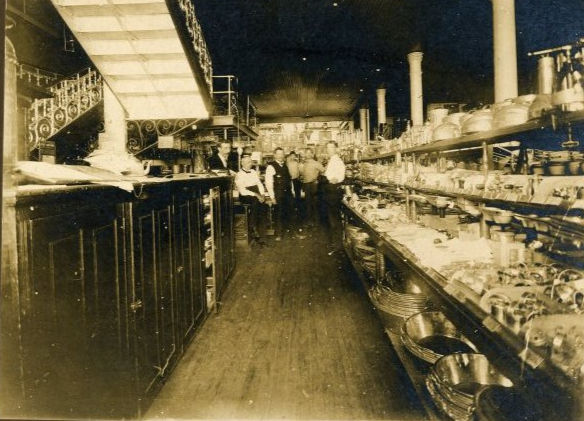 Note the cooking utensils - especially the food molds. Morley Brothers, circa 1900.