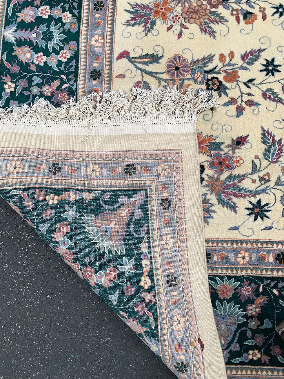 Thumbnail: Hand-Knotted Wool Tabriz Design Rug, 10' x 14' Wool Rug, Living Room Area Rug