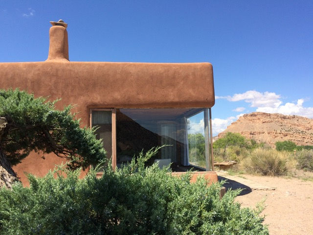 Pueblo style adobe house
