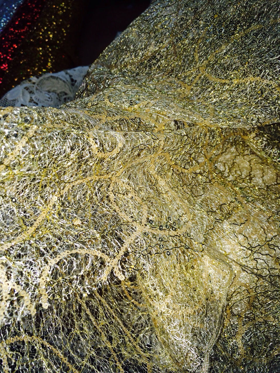gold angel hair lace