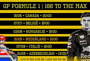 Raceseizoen 2025: Grand Prix Formule 1 kijk je live in de kroeg bij Bar Club 188 in Den Haag!