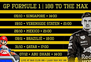 Raceseizoen 2025: Grand Prix Formule 1 kijk je live in de kroeg bij Bar Club 188 in Den Haag!