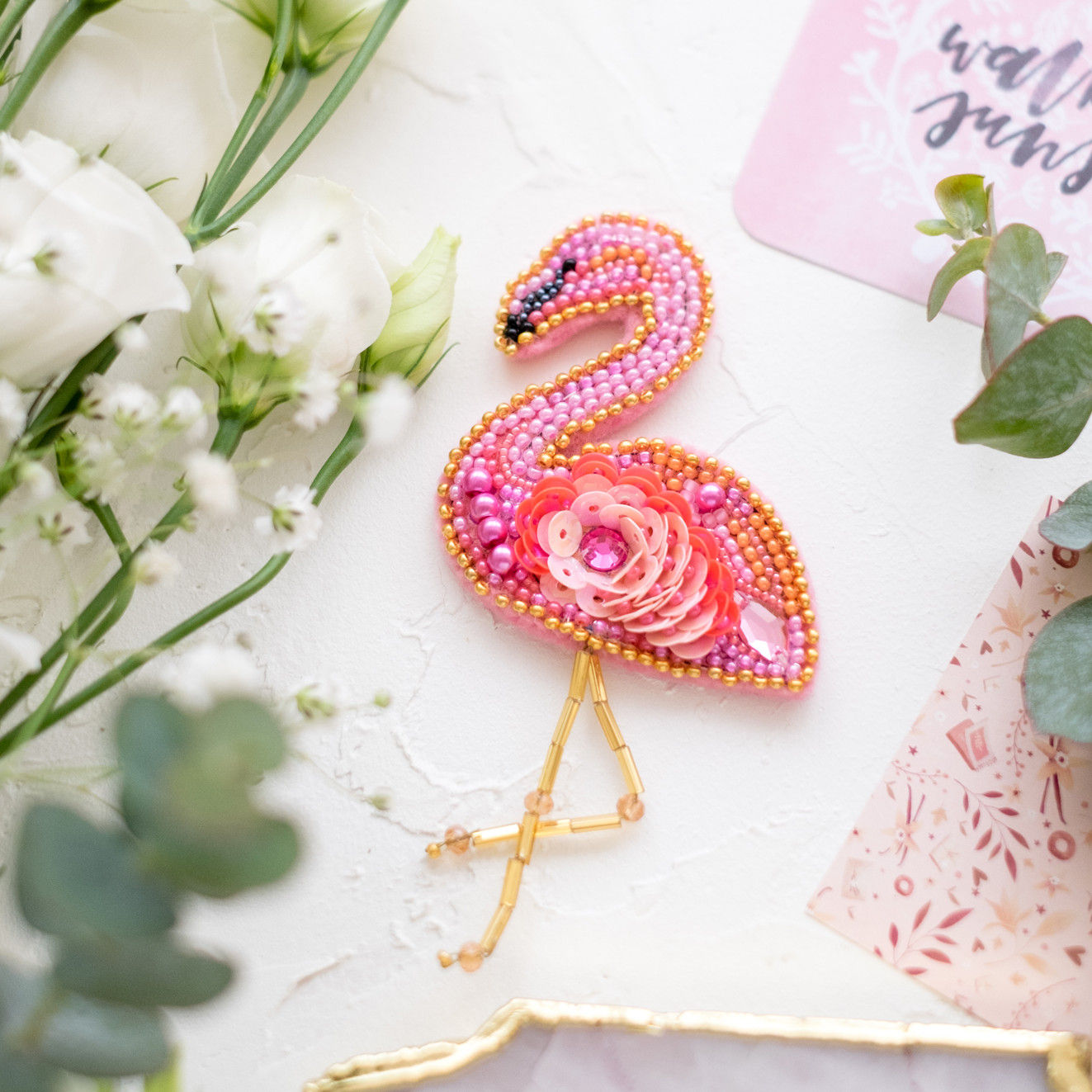 Miss Flamingo Brooch Kit
