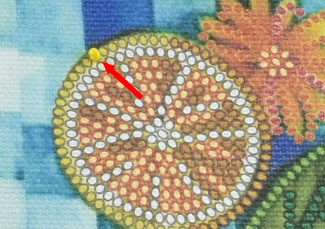 beads on canvas