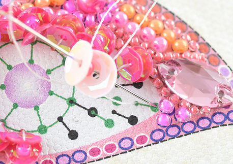 DIY pink sequin project