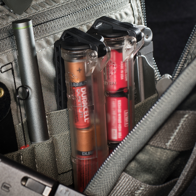 Thumbnail: Two THYRM CellVaults on a Backpack