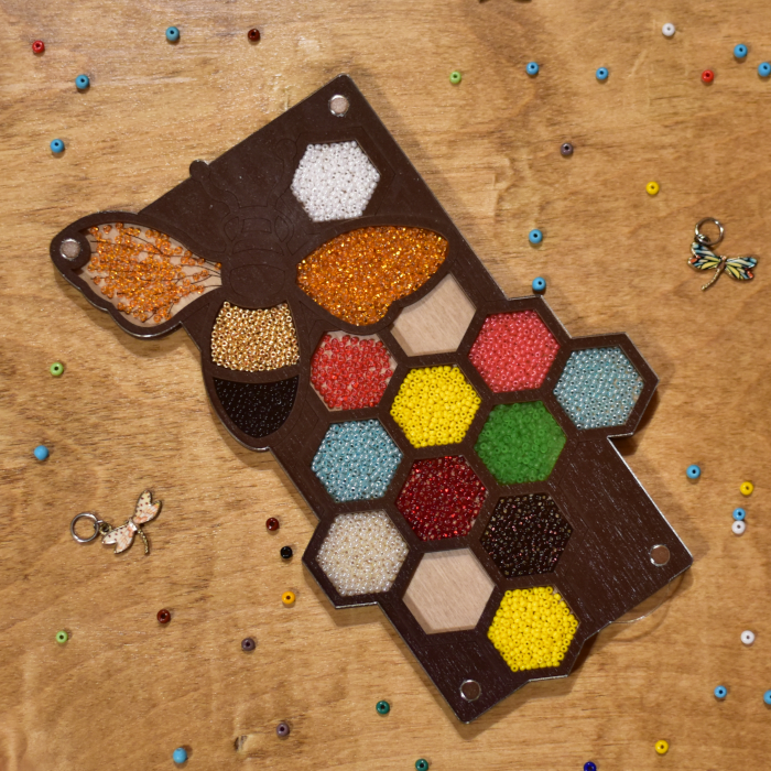 honeybee bead organizer