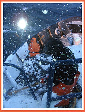 chipping ice