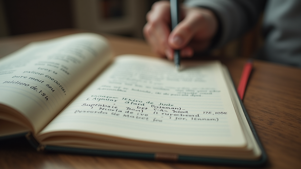 Vue rapprochée d’un carnet ouvert avec notes et dates importantes