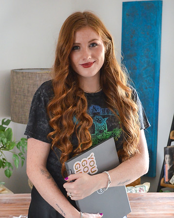 Female professional mental health counseling therapist redhead office