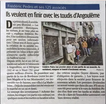article la Charente libre ils veulent en finir avec les taudis d'angoulême