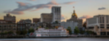 Savannah skyline along river