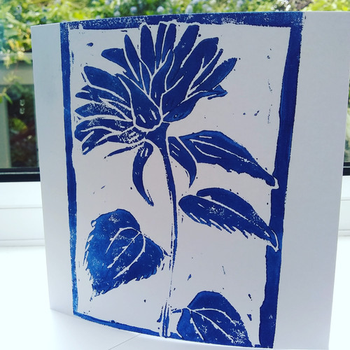 Sunflower gift card smsilverjewellery