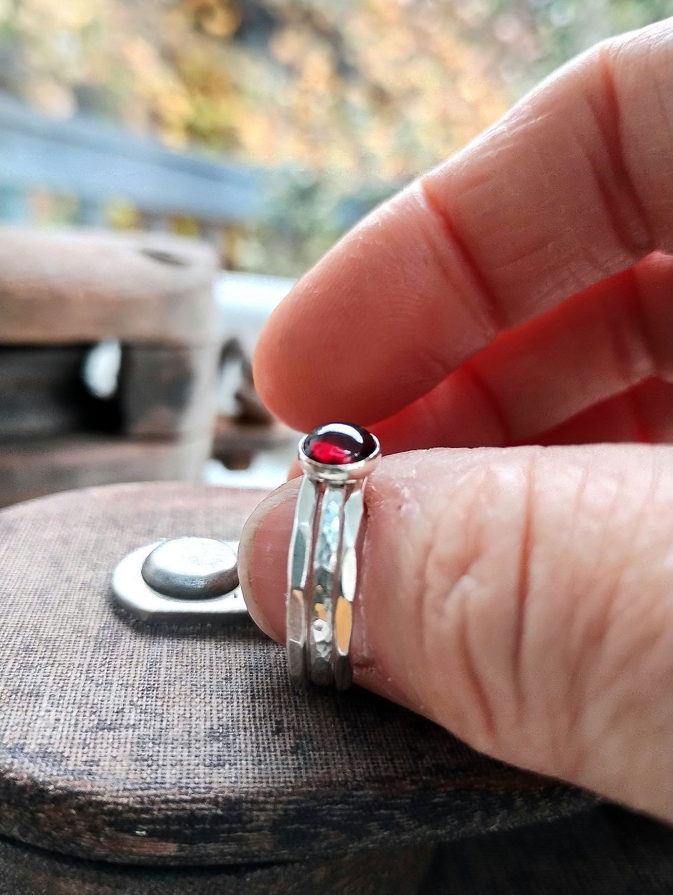 Thumbnail: Garnet stacking rings 