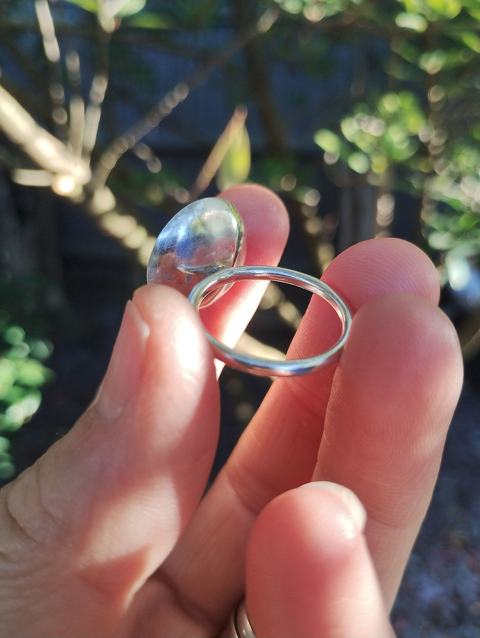 Thumbnail: Copper stars silver ring