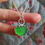 Thumbnail: Green frills seaglass pendant 