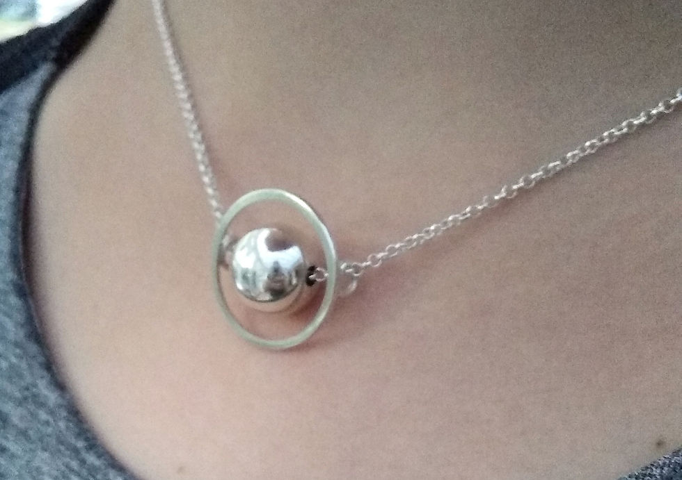 Thumbnail: Halo silver necklace