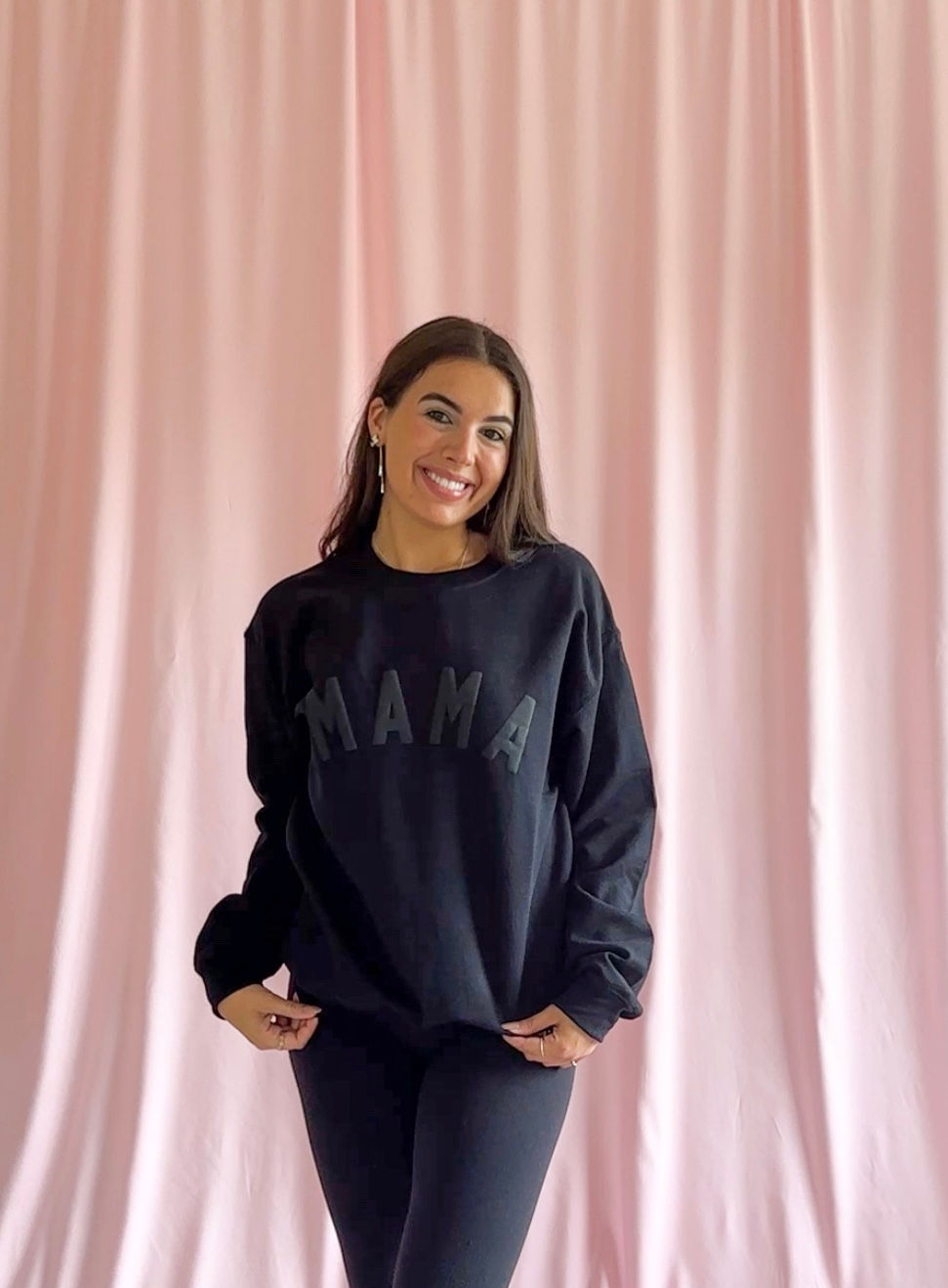 Thumbnail: Mama Black Puff Sweatshirt