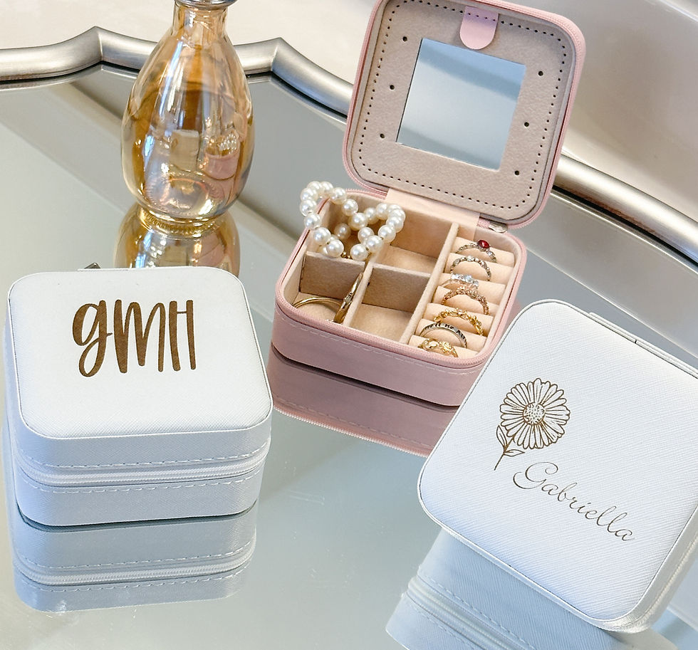 Thumbnail: Engraved Travel Jewelry Case
