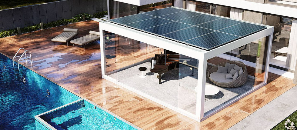 Перголи із сонячними панелями